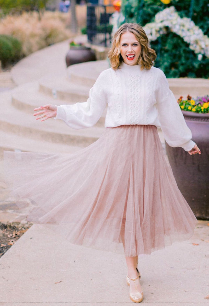 Isolda Tulle Skirt in Pink