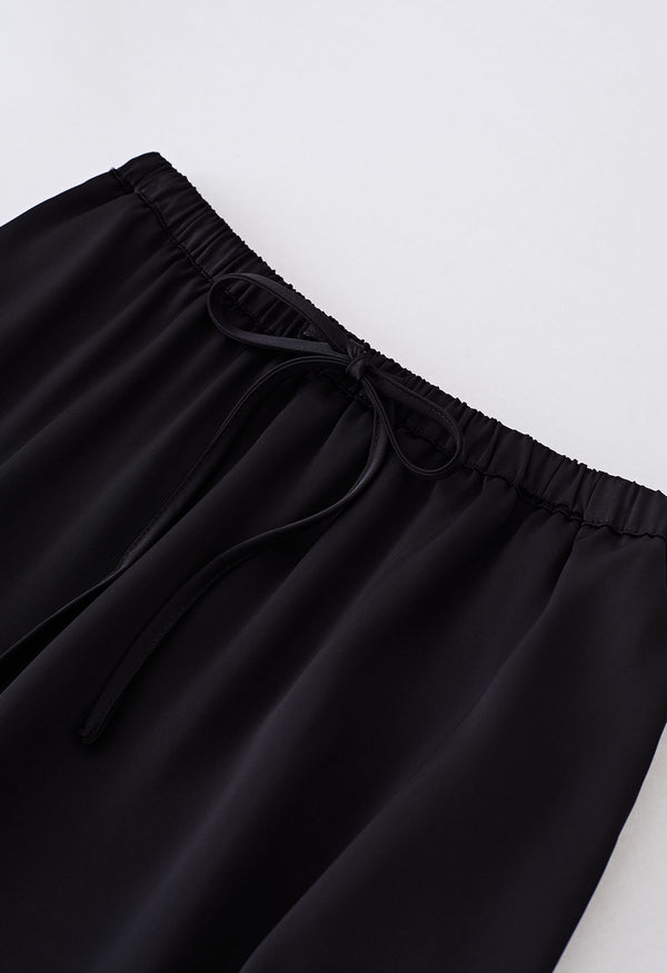 Karla Satin Skirt in Black