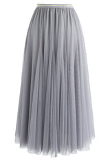 Isolda Tulle Skirt in Gray