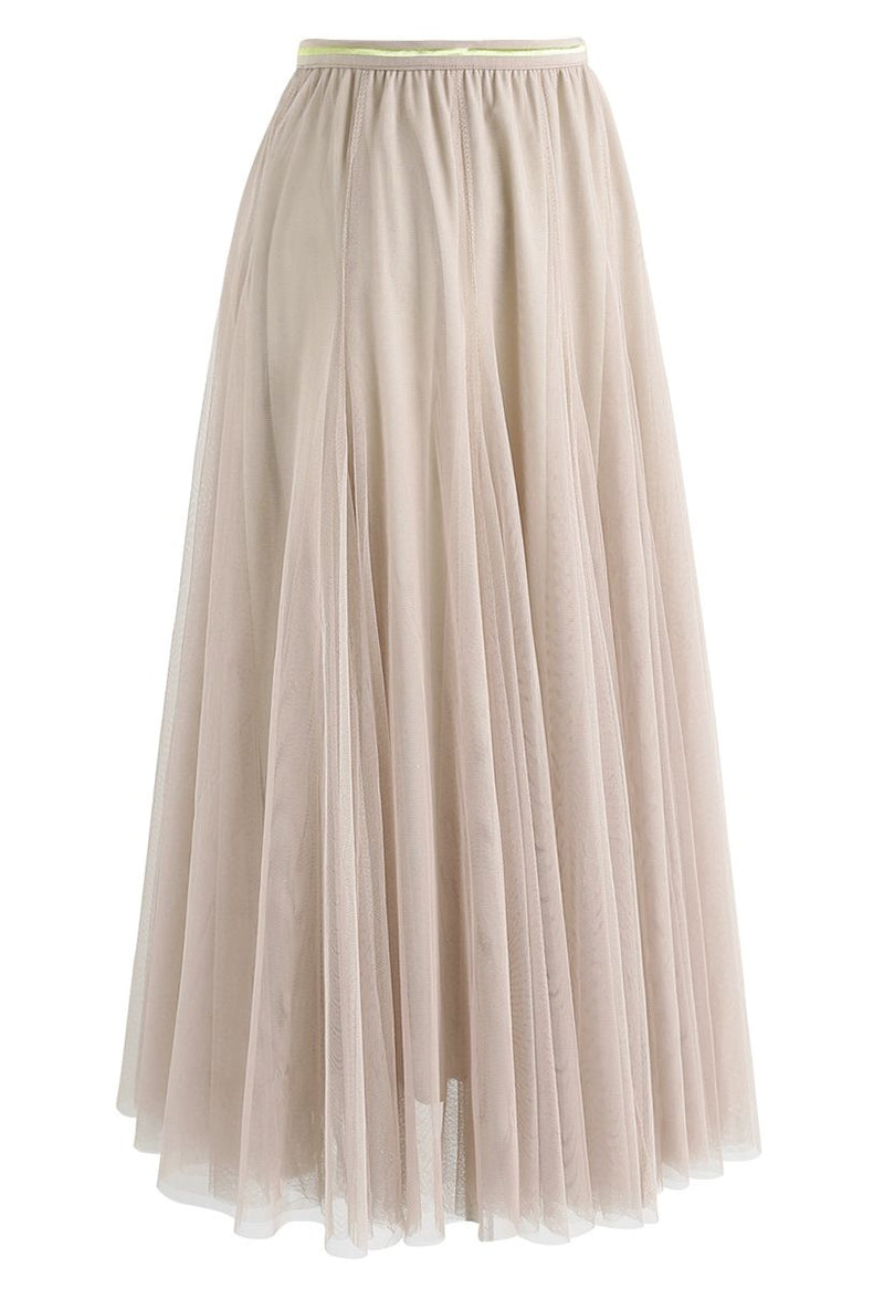 Isolda Tulle Skirt in Apricot