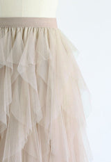 Tigena Mesh Skirt in Cream