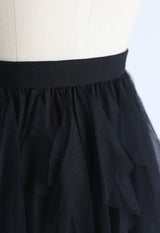 Tigena Mesh Skirt in Black