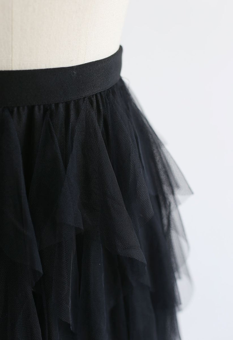 Tigena Mesh Skirt in Black