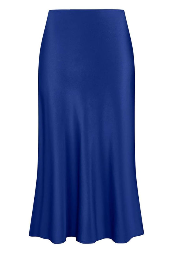Wiva Satin Skirt in Royal Blue