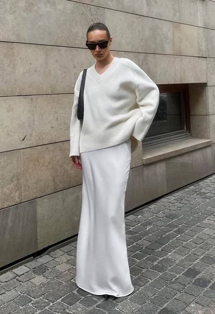 Wiva Maxi Skirt in White