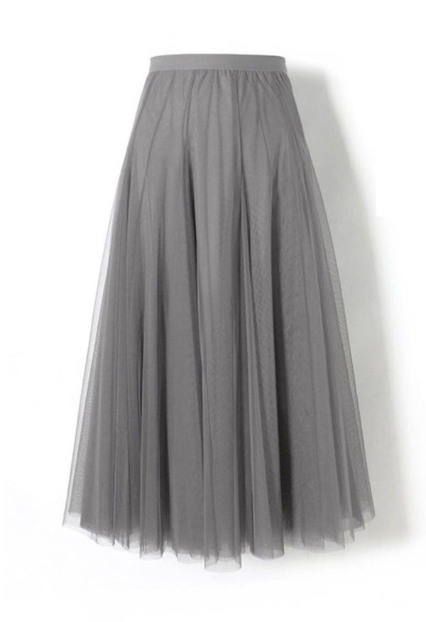 Alexa Tulle Skirt in Grey