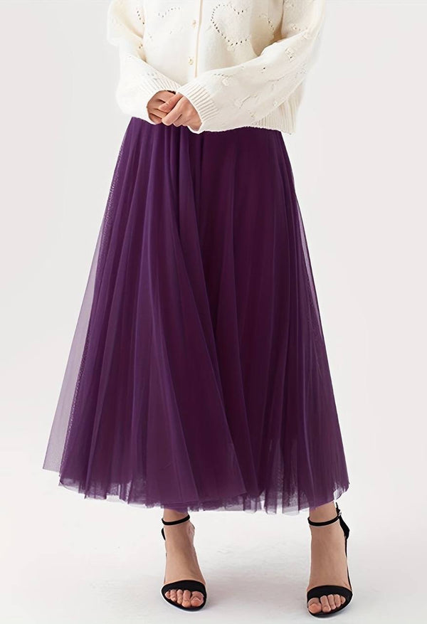 Alexa Tulle Skirt in Purple