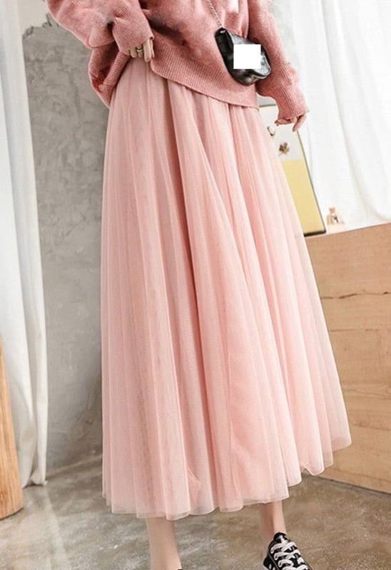 Alexa Tulle Skirt in Pink