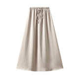 Karla Satin Skirt in Apricot