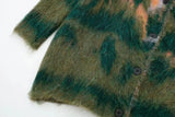 Contrast Color Mohair Cardigan