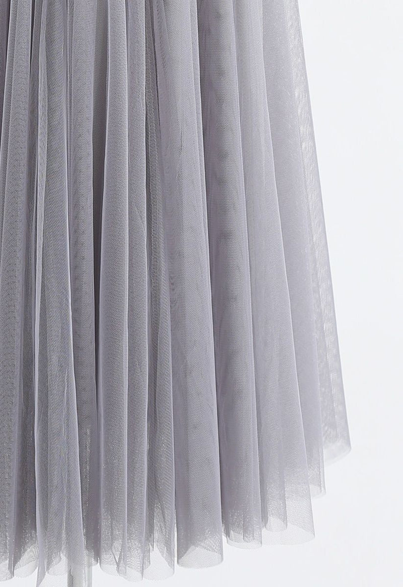 Isolda Tulle Skirt in Gray