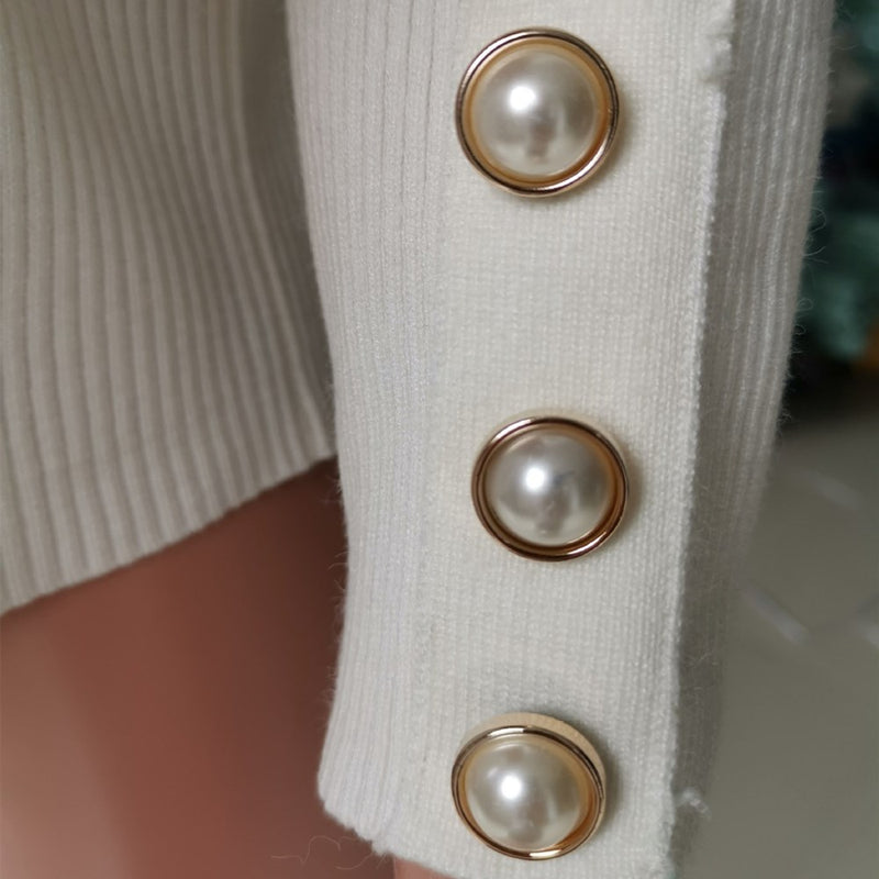 Sona Knitted Sweater with Pearl buttons