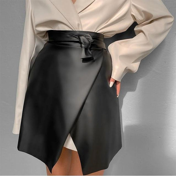 Erika Faux Leather Skirt