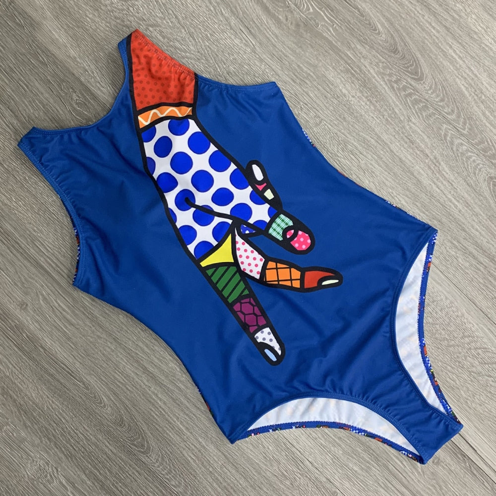ALESSIA ABSTRACT SWIMSUIT (14 colors)