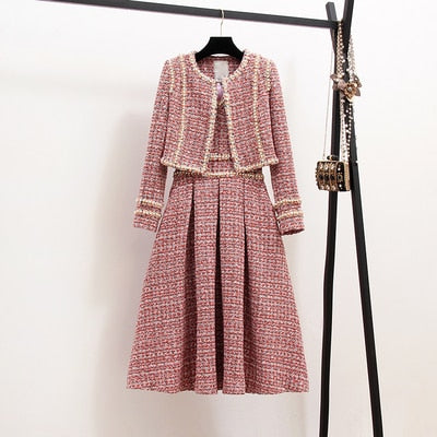 Dina Tweed Dress and Coat Set